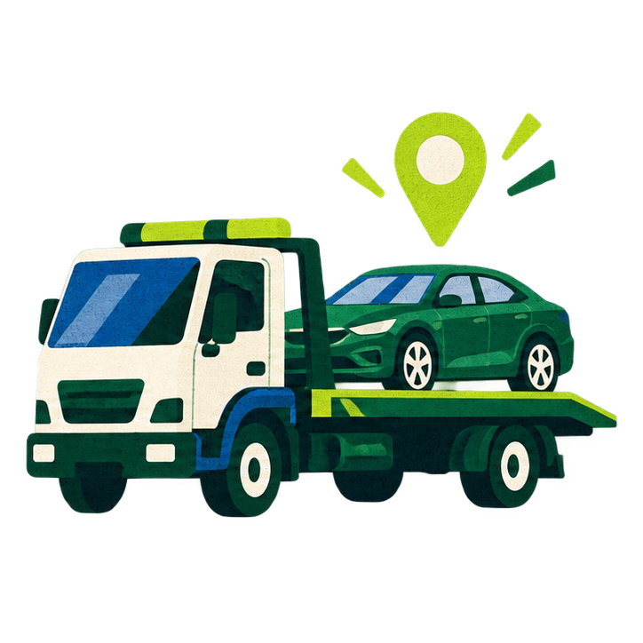 Illustration of arranging vehicle pickup